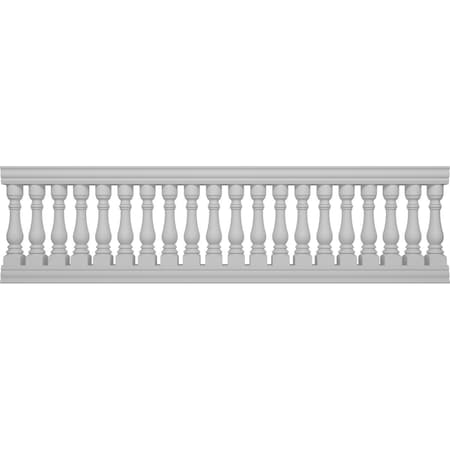 Ekena Millwork Fiberthane Bradford Balustrade Railing Kit Style H (6 7/8" On-Center Spacing to Pass 4" Sphere Code) BALK38X132BRH